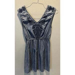 En Crème Women’s Denim Look Mini Dress Size S